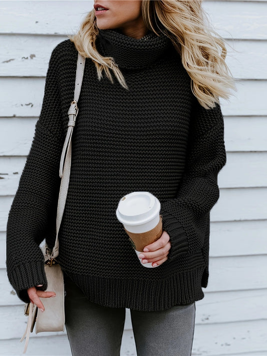 Turtleneck Dropped Shoulder Sweater - ships in 5-10 business days from supplier