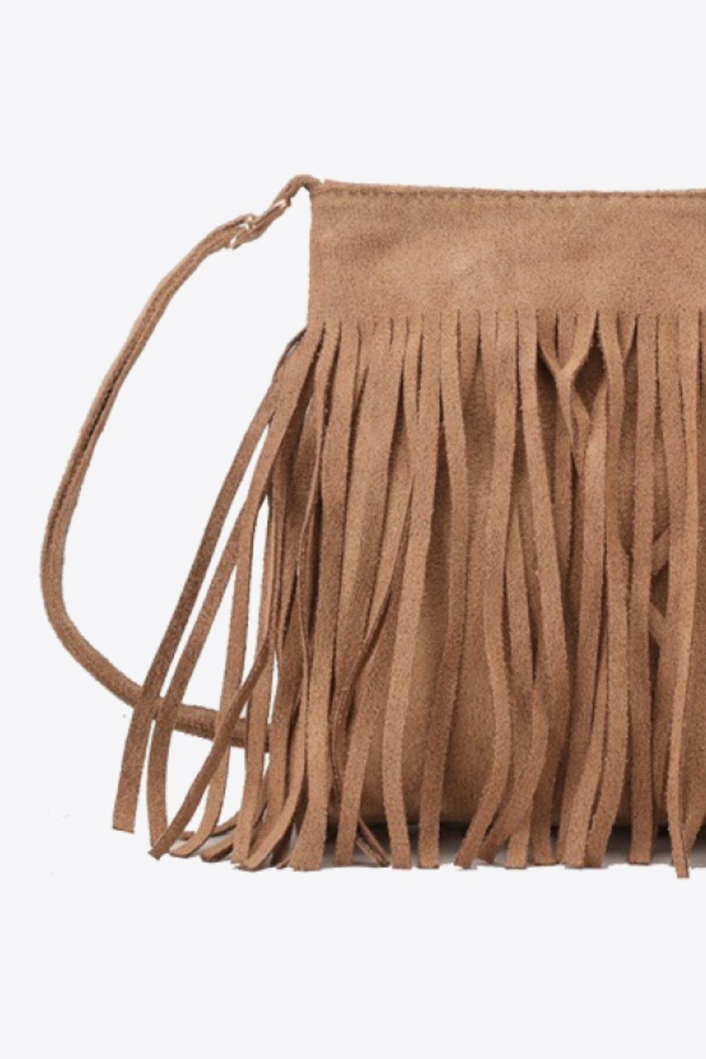 Adored PU Leather Crossbody Bag with Fringe - ships from supplier in approximately 10 business days