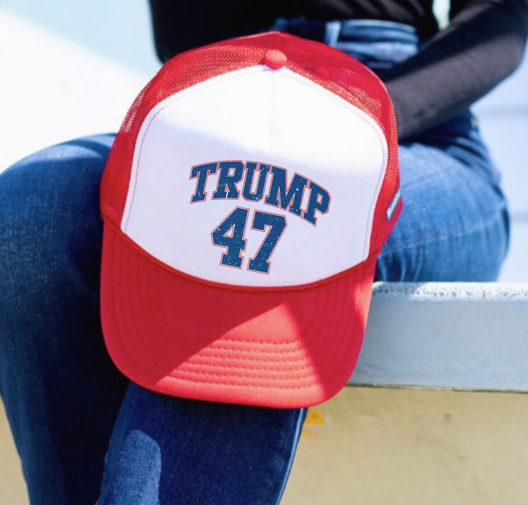 Trump 47 print cap