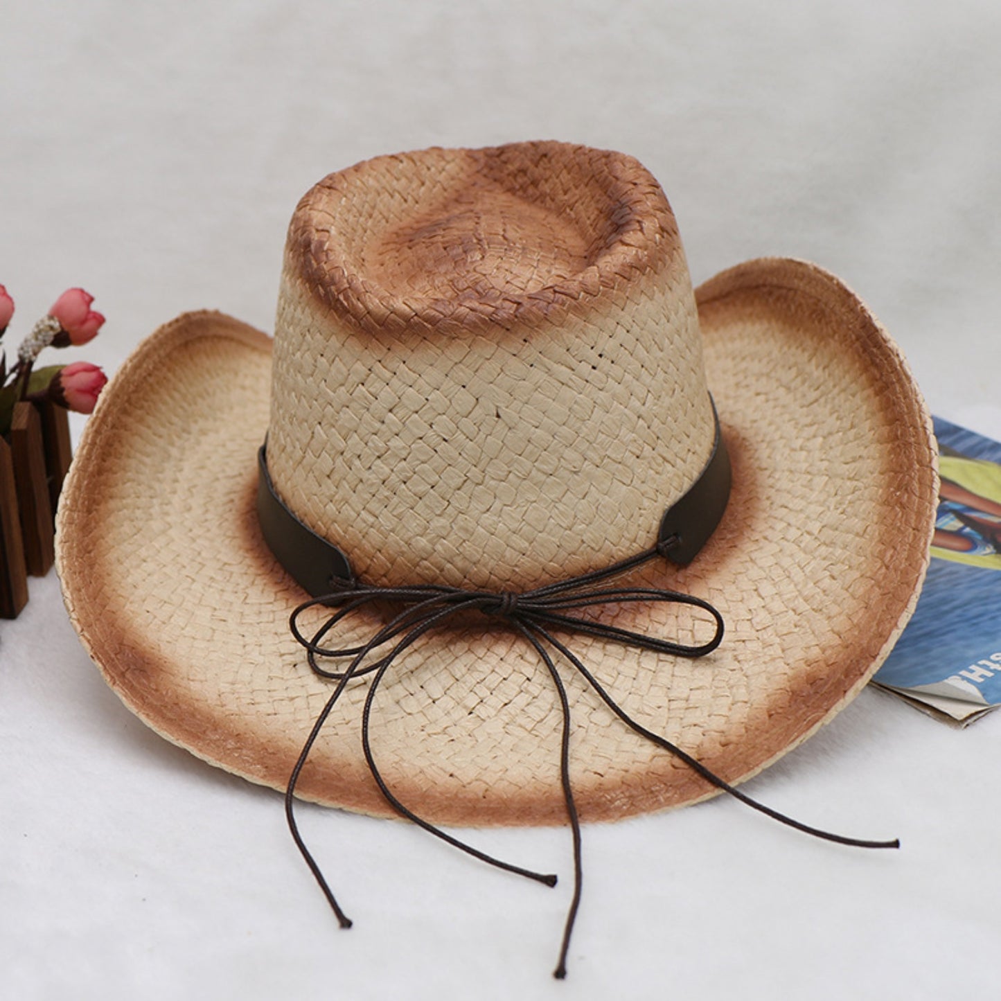 Papyrus Wide Brim Cowboy Hat - ships from supplier in approximately 10 business days