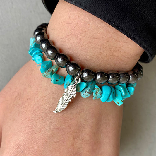 Turquoise Alloy Bracelet - ships from supplier in approximately 10 business days