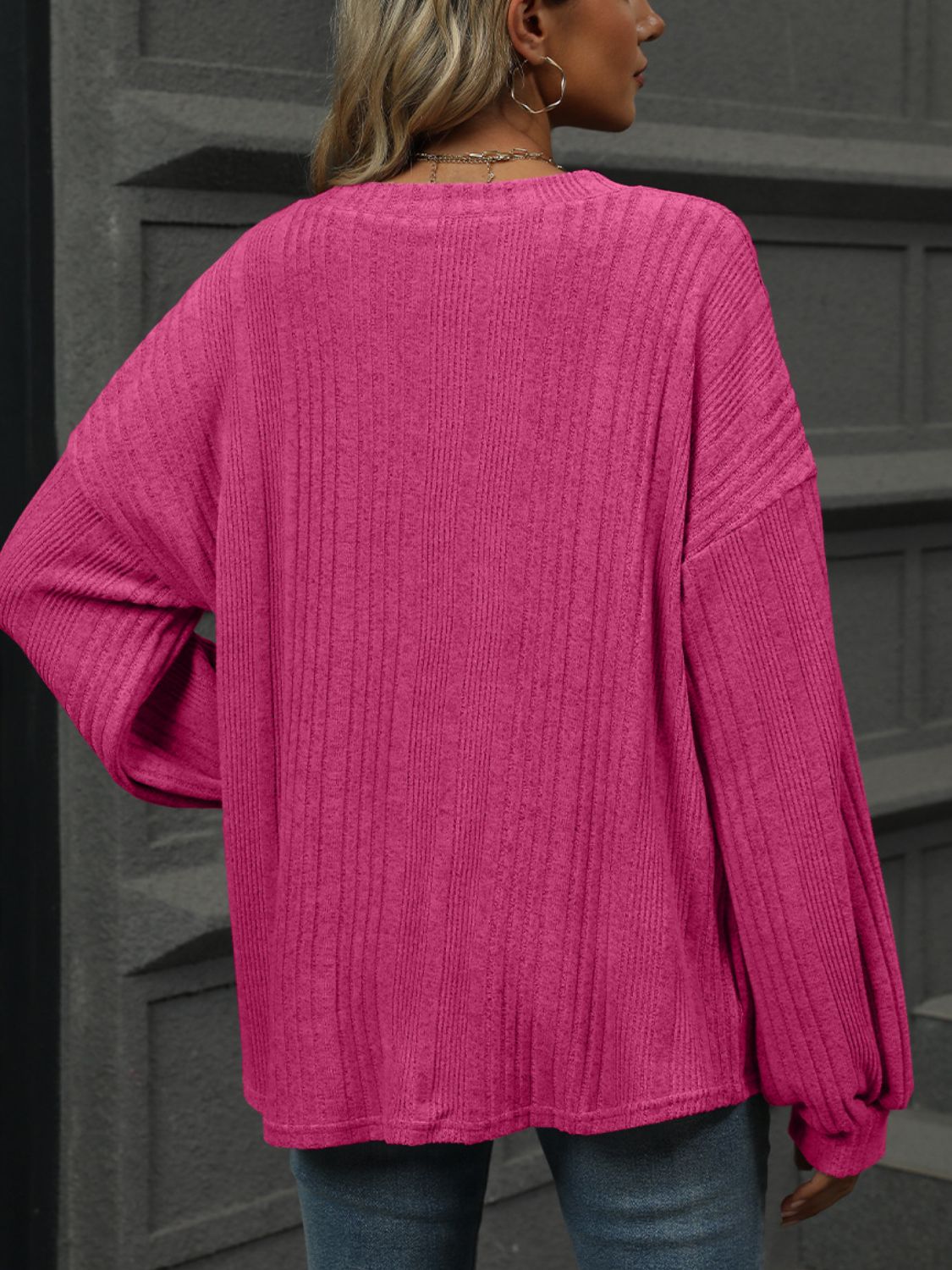 V-Neck Long Sleeve Top