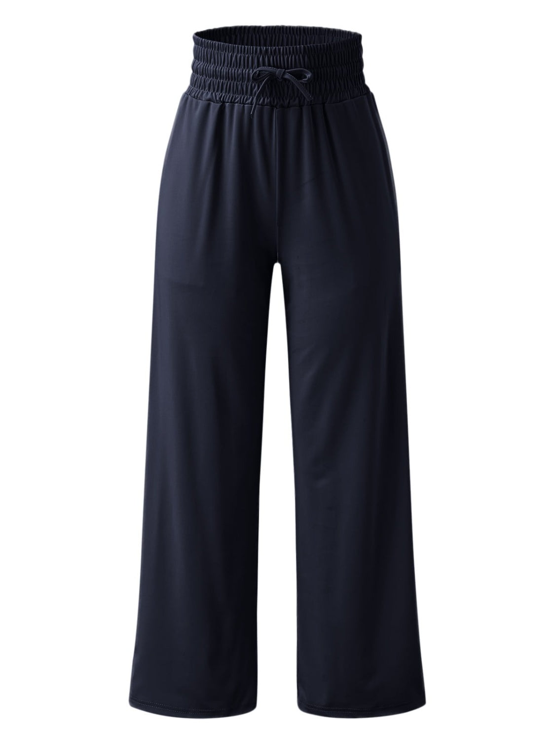 Full Size Drawstring High Waist Wide Leg Pants - ships from supplier in approximately 10 business days