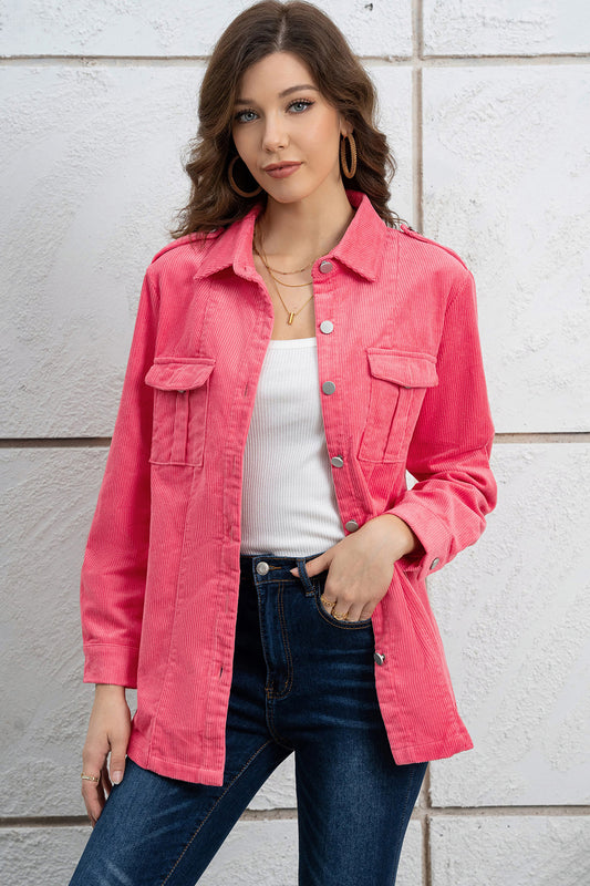 Button Down Collared Jacket - ships from supplier in approximately 10 business days