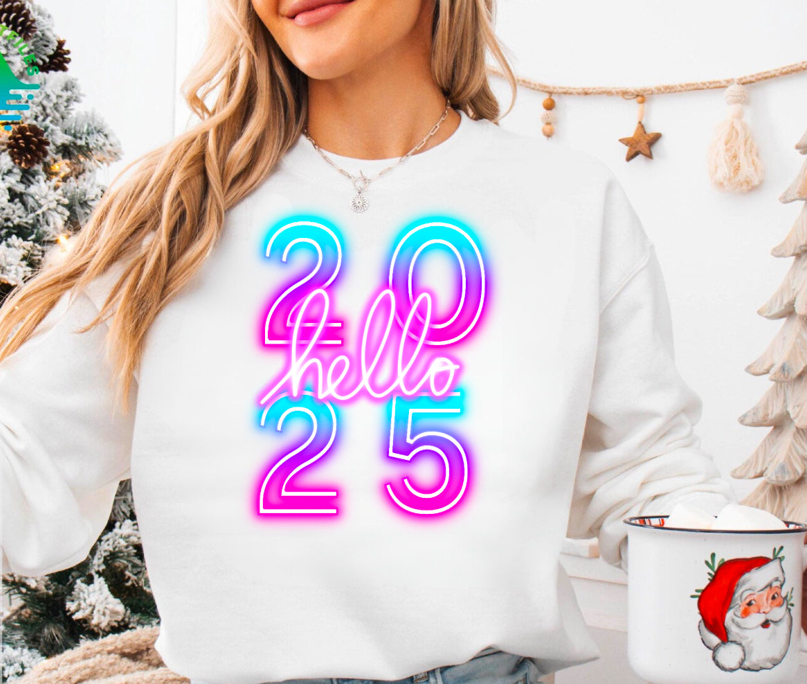 Neon 2025 Tee, Sweatshirt