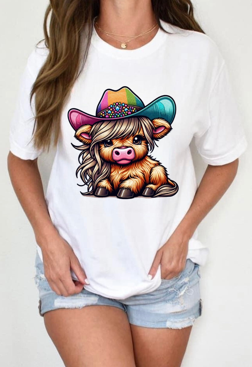 Highland Cow “girl” Tee