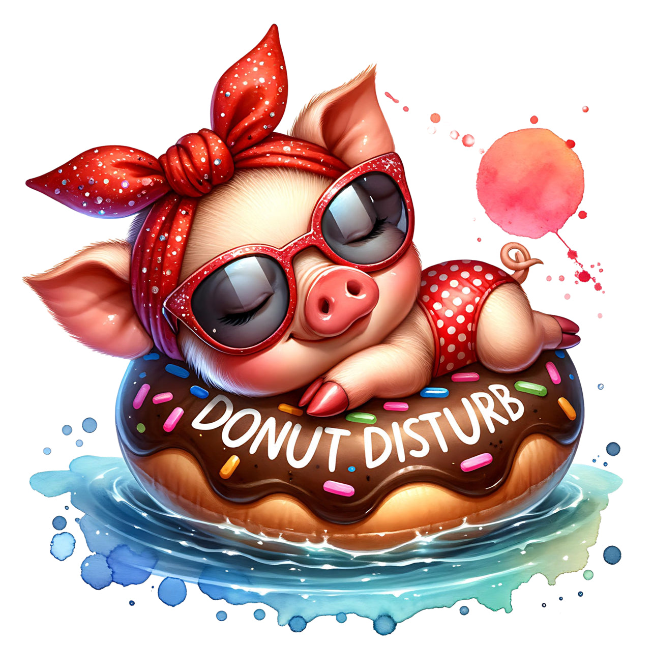 Pig donut disturb print cap