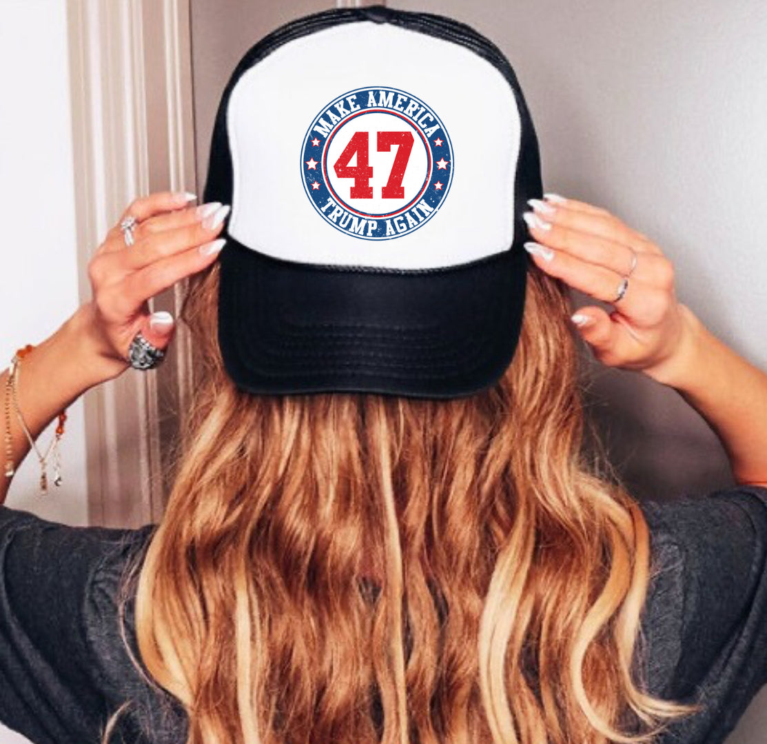 Trump 47 make America Trump again print cap