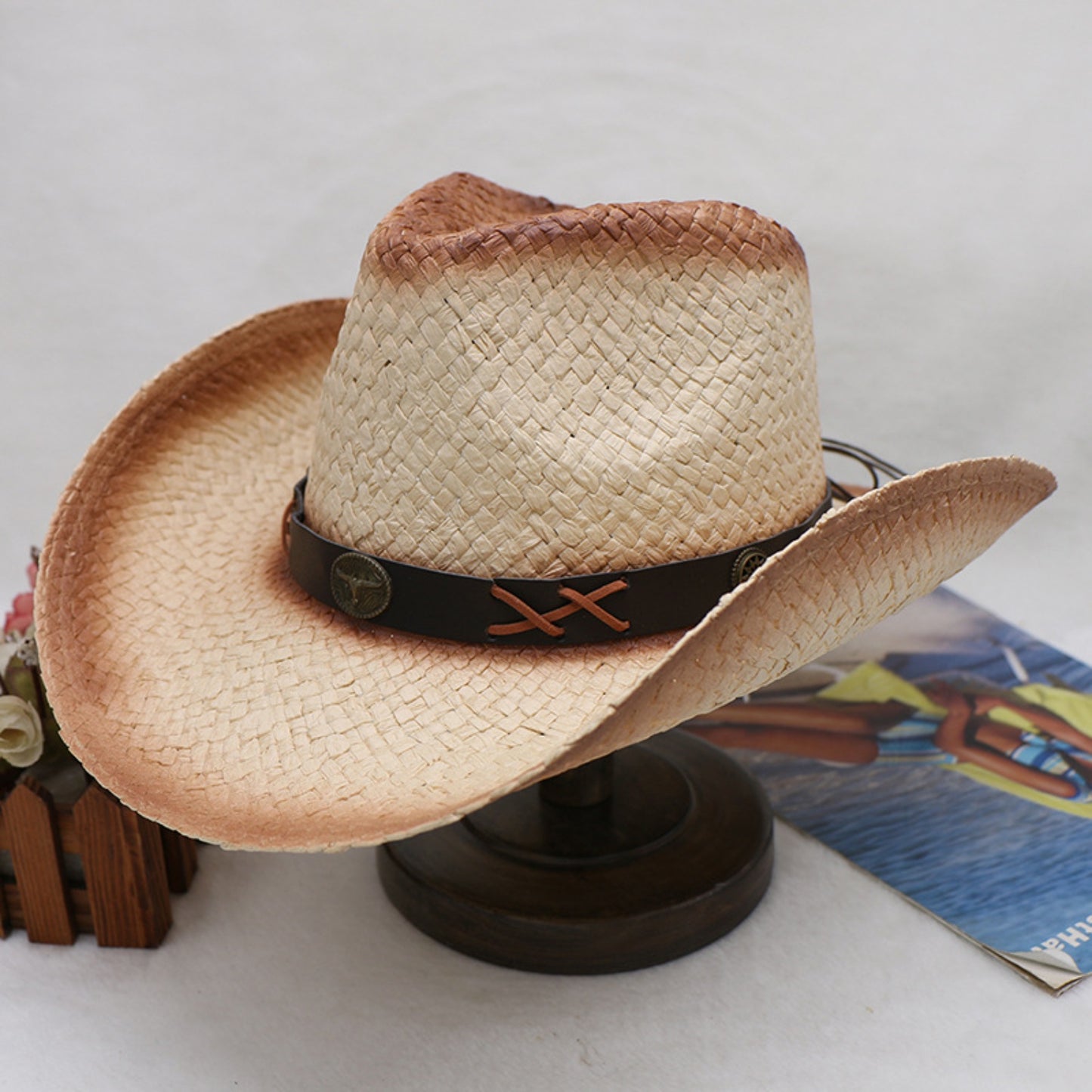 Papyrus Wide Brim Cowboy Hat - ships from supplier in approximately 10 business days