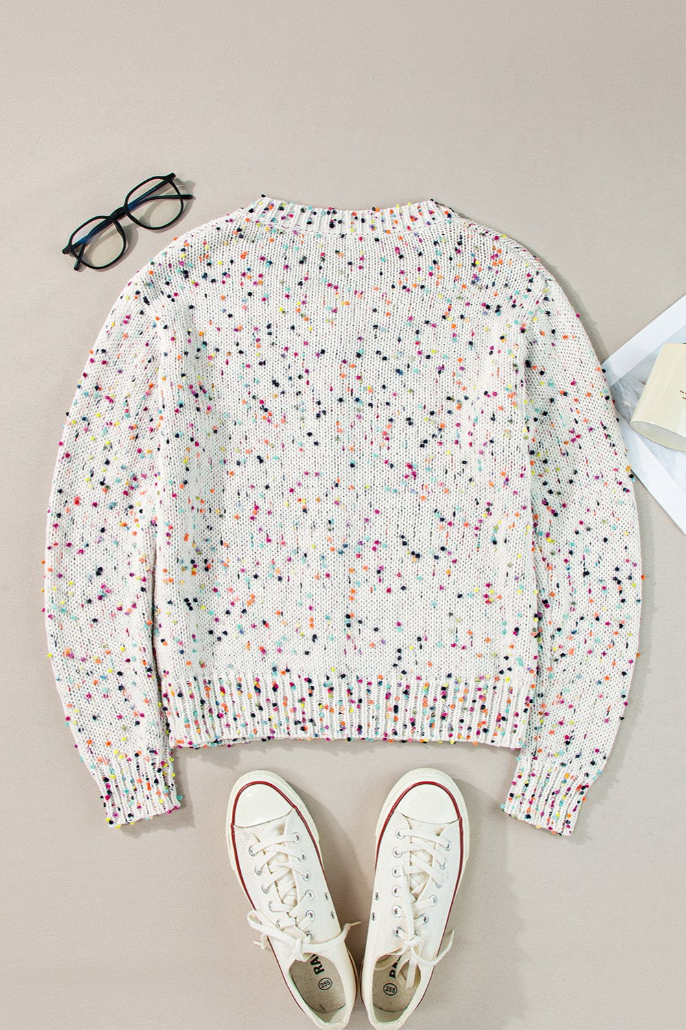 Confetti Button Up Long Sleeve Cardigan - ships from supplier in approximately 10 business days