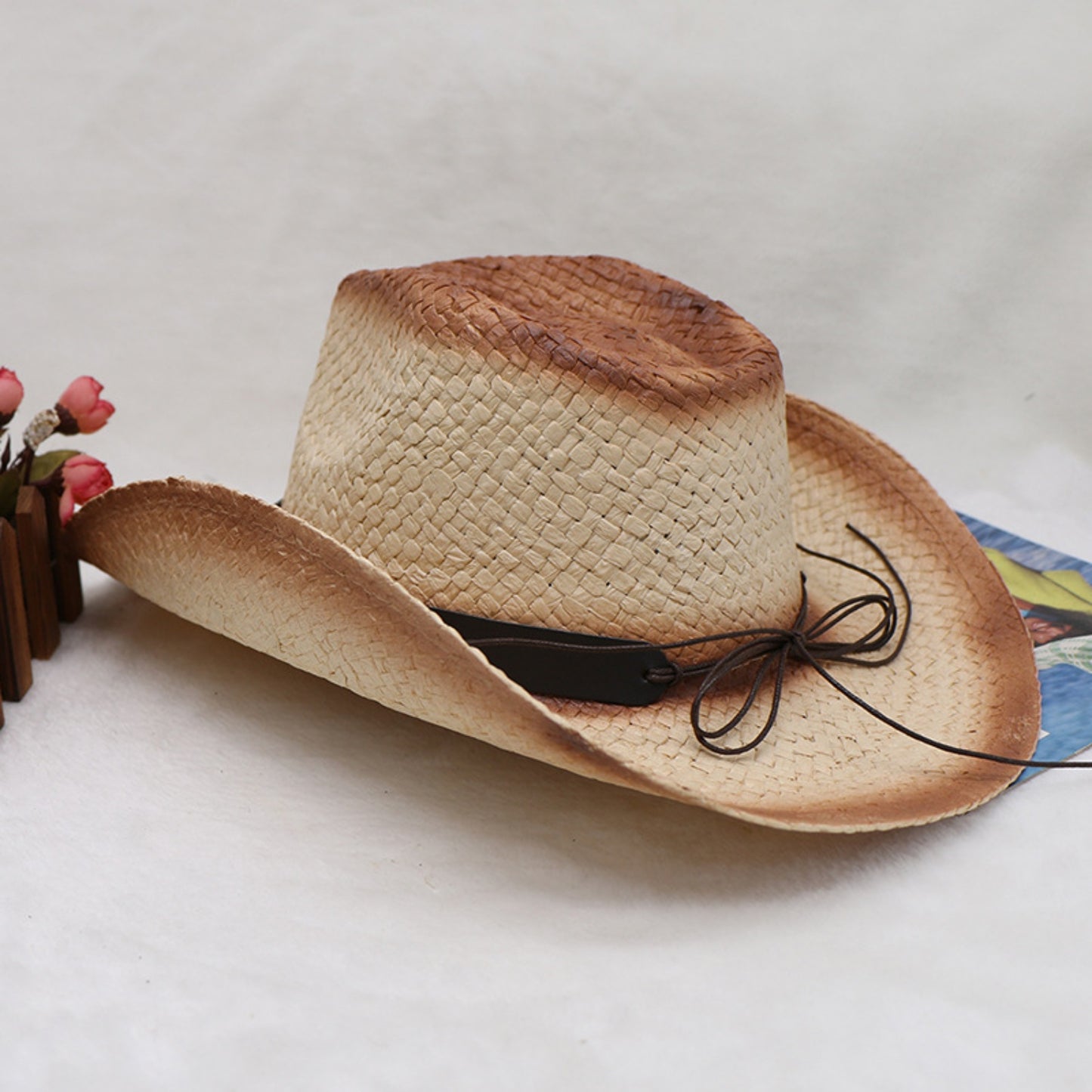 Papyrus Wide Brim Cowboy Hat - ships from supplier in approximately 10 business days