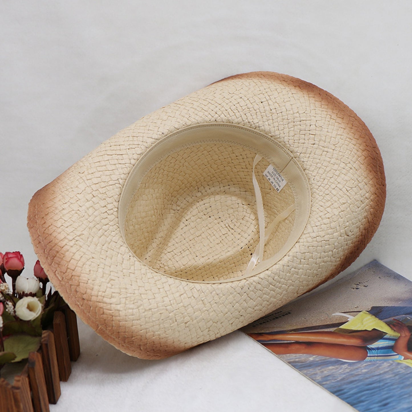 Papyrus Wide Brim Cowboy Hat - ships from supplier in approximately 10 business days