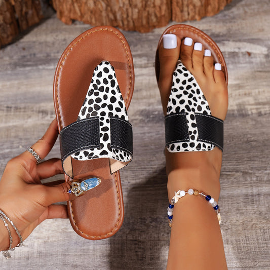 Animal Print Open Toe Sandals - ships from supplier in approximately 10 business days