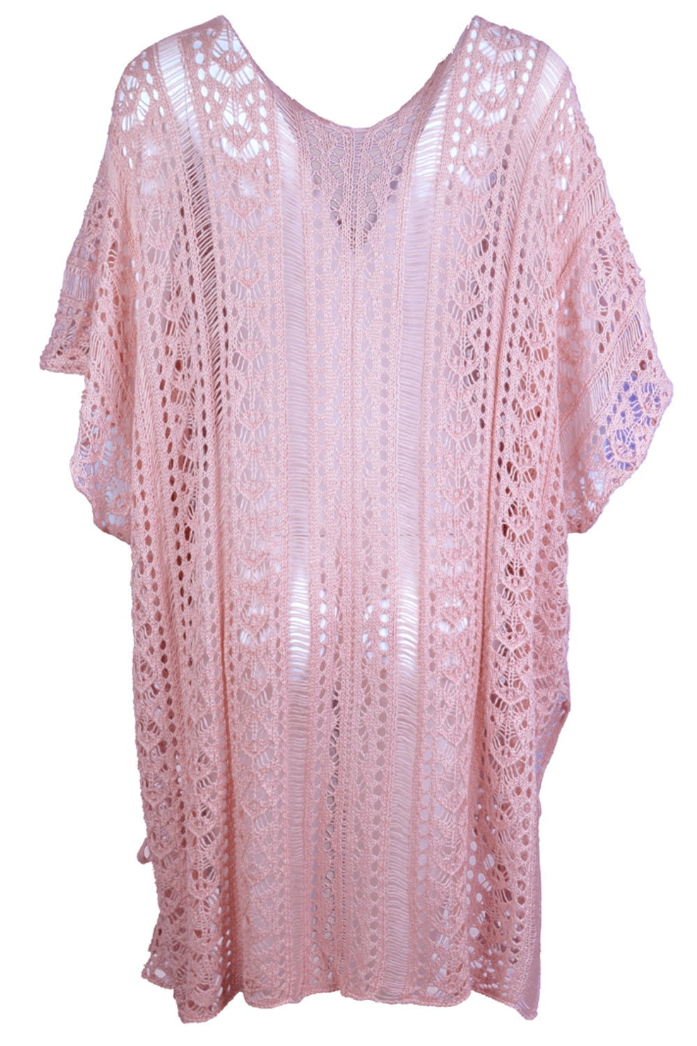 Cutout V-Neck Cover-Up with Tassel - ships from supplier in approximately 10 business days