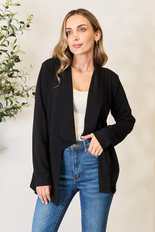 Heimish Open Front Long Sleeve Blazer